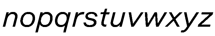 EKBaumerUniwidth RegularItalic Font LOWERCASE