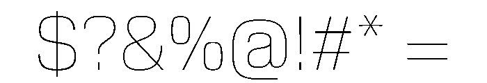 EKModena Hairline Font OTHER CHARS