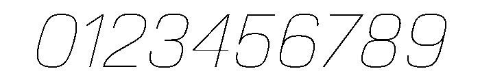 EKModena HairlineItalic Font OTHER CHARS
