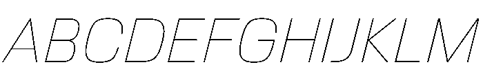 EKModena HairlineItalic Font UPPERCASE