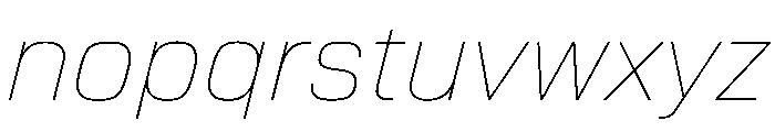 EKModena HairlineItalic Font LOWERCASE