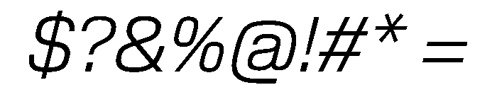 EKModena LightItalic Font OTHER CHARS