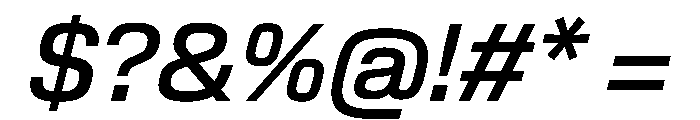 EKModena MediumItalic Font OTHER CHARS