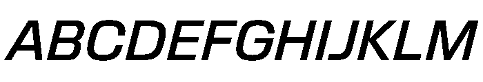 EKModena MediumItalic Font UPPERCASE