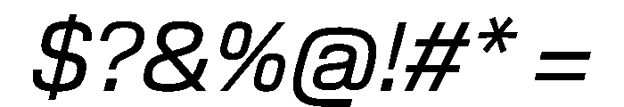 EKModena RegularItalic Font OTHER CHARS