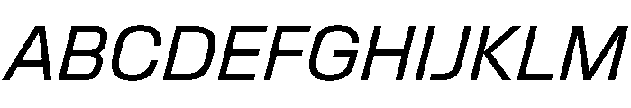 EKModena RegularItalic Font UPPERCASE