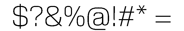 EKModena Thin Font OTHER CHARS
