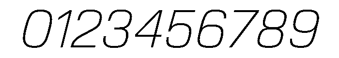 EKModena ThinItalic Font OTHER CHARS