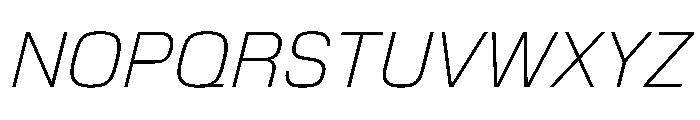 EKModena ThinItalic Font UPPERCASE