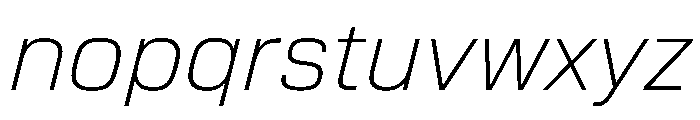 EKModena ThinItalic Font LOWERCASE