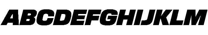 EKModena UltraItalic Font UPPERCASE