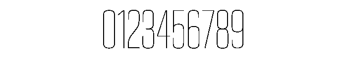EKModenaCompressed Hairline Font OTHER CHARS