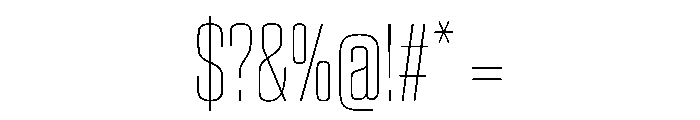 EKModenaCompressed Hairline Font OTHER CHARS