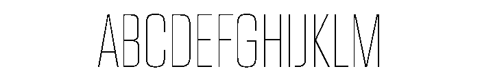 EKModenaCompressed Hairline Font UPPERCASE