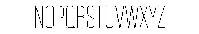 EKModenaCompressed Hairline Font UPPERCASE