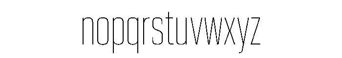 EKModenaCompressed Hairline Font LOWERCASE