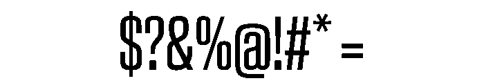 EKModenaCompressed Regular Font OTHER CHARS
