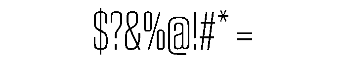 EKModenaCompressed Thin Font OTHER CHARS