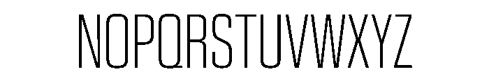 EKModenaCompressed Thin Font UPPERCASE