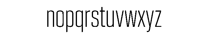 EKModenaCompressed Thin Font LOWERCASE