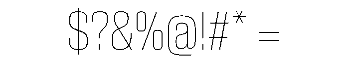 EKModenaCondensed Hairline Font OTHER CHARS