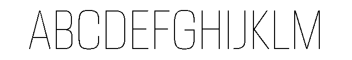 EKModenaCondensed Hairline Font UPPERCASE