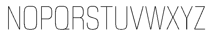 EKModenaCondensed Hairline Font UPPERCASE