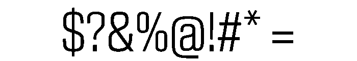 EKModenaCondensed Light Font OTHER CHARS