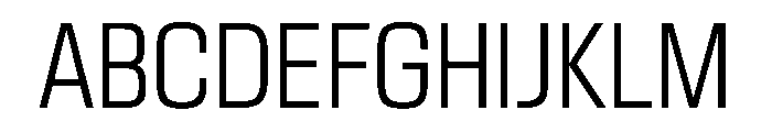 EKModenaCondensed Light Font UPPERCASE