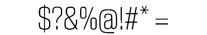 EKModenaCondensed Thin Font OTHER CHARS