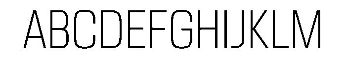 EKModenaCondensed Thin Font UPPERCASE
