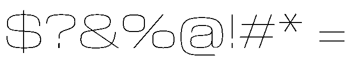 EKModenaExpanded Hairline Font OTHER CHARS