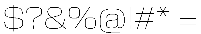 EKModenaExtended Hairline Font OTHER CHARS