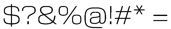 EKModenaExtended Thin Font OTHER CHARS