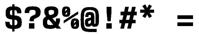 EKModenaMono Bold Font OTHER CHARS