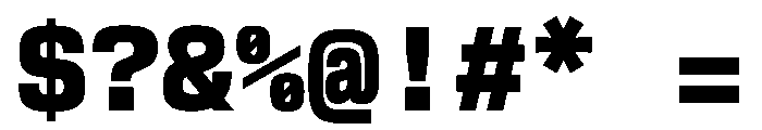 EKModenaMono Heavy Font OTHER CHARS