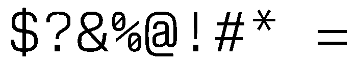 EKModenaMono Light Font OTHER CHARS