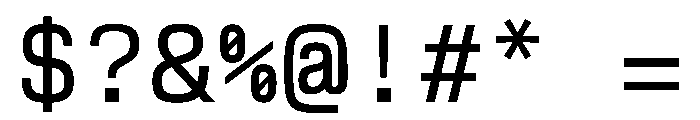 EKModenaMono Regular Font OTHER CHARS