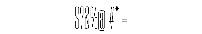 EKModenaSuperCompressed Hairline Font OTHER CHARS