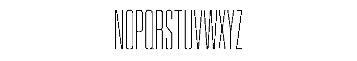 EKModenaSuperCompressed Hairline Font UPPERCASE