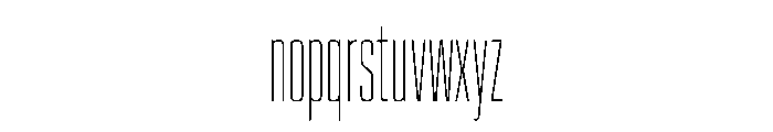 EKModenaSuperCompressed Hairline Font LOWERCASE