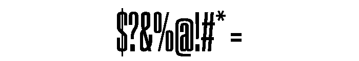 EKModenaSuperCompressed Regular Font OTHER CHARS
