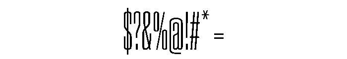 EKModenaSuperCompressed Thin Font OTHER CHARS