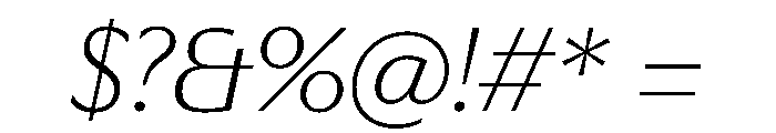 EKNoticeClassic LightItalic Font OTHER CHARS