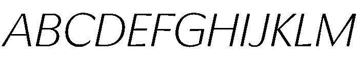 EKNoticeClassic LightItalic Font UPPERCASE