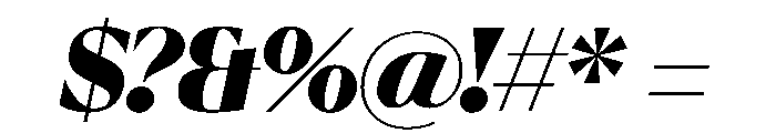 EKNoticeDecor BlackItalic Font OTHER CHARS
