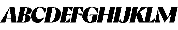 EKNoticeDecor BlackItalic Font UPPERCASE