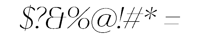 EKNoticeDecor LightItalic Font OTHER CHARS