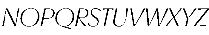 EKNoticeDecor LightItalic Font UPPERCASE