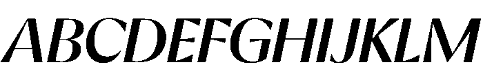 EKNoticeDecor MediumItalic Font UPPERCASE